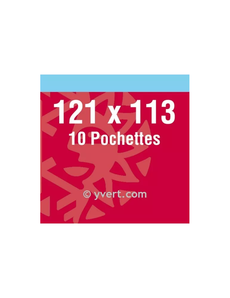 Pochettes simple soudure - Lxh:121x113mm (Fond noir) (D)