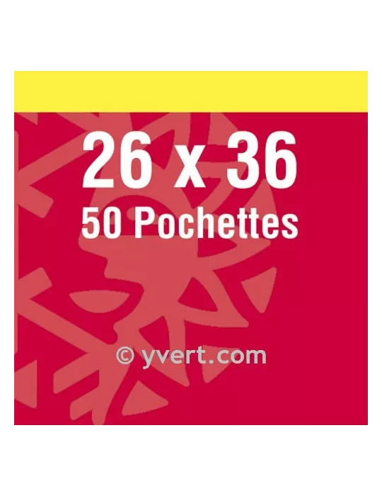 Pochettes simple soudure - Lxh:26x36mm (Fond noir)