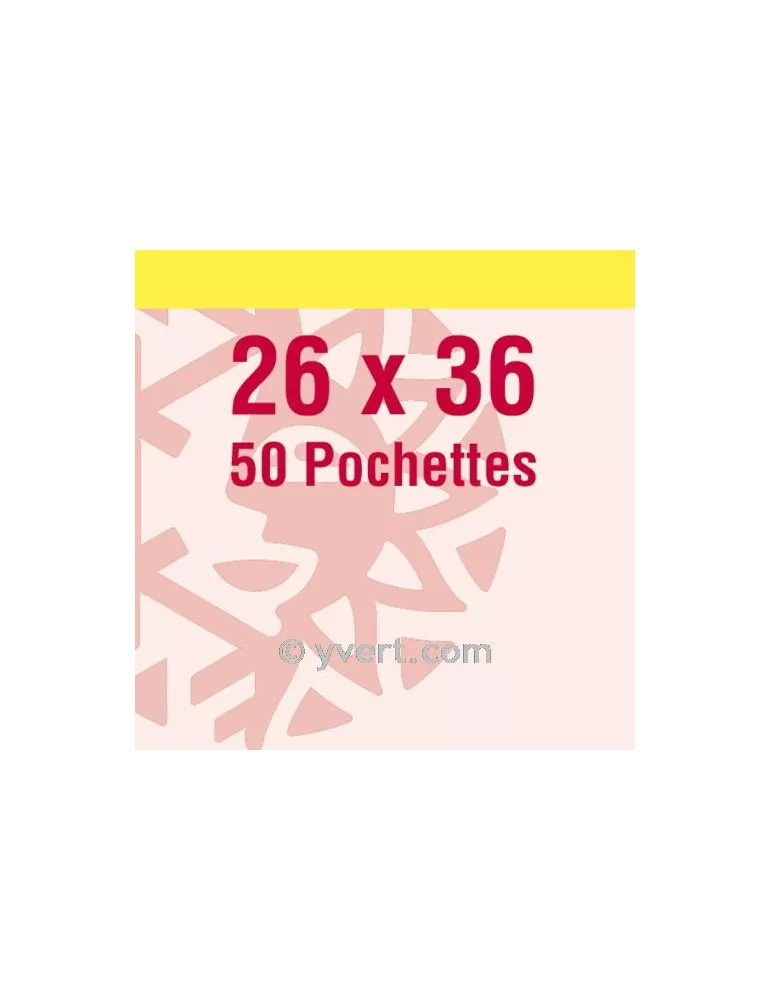 Pochettes simple soudure - Lxh:26x36mm (Fond transparent)