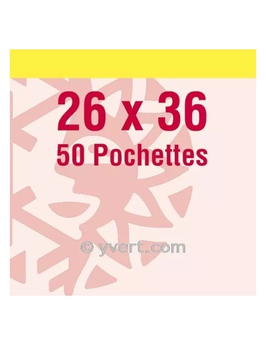Pochettes simple soudure - Lxh:26x36mm (Fond transparent)