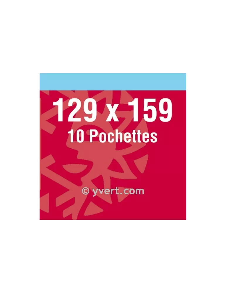 Pochettes simple soudure - Lxh:129x159mm (Fond noir) (D)