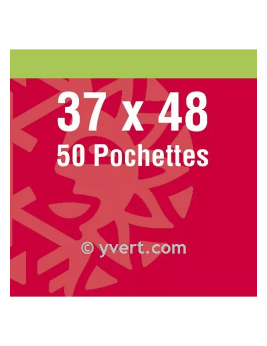 Pochettes simple soudure - Lxh:37x48mm (Fond noir)