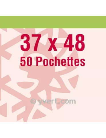 Pochettes simple soudure - Lxh:37x48mm (Fond transparent)