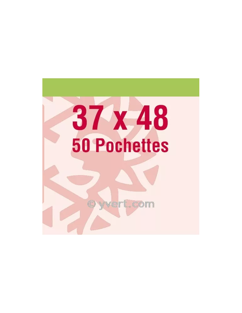 Pochettes simple soudure - Lxh:37x48mm (Fond transparent)