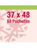 Pochettes simple soudure - Lxh:37x48mm (Fond transparent)