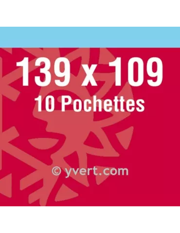 Pochettes simple soudure - Lxh:139x109mm (Fond noir) (D)