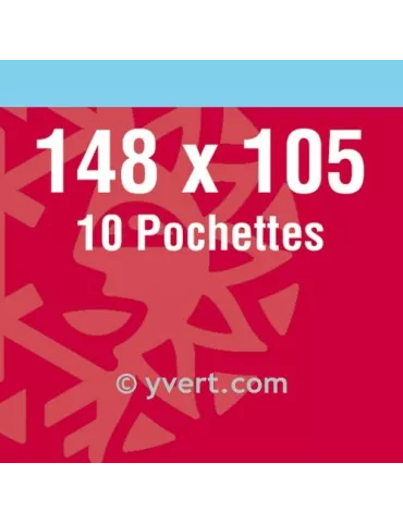 Pochettes simple soudure - Lxh:148x105mm (Fond noir) (D)