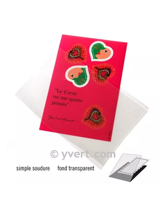 Pochettes simple soudure - Lxh:148x105mm (Fond transparent) (D)