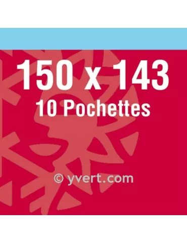 Pochettes simple soudure - Lxh:150x143mm (Fond noir) (D)