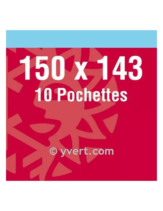 Pochettes simple soudure - Lxh:150x143mm (Fond noir) (D)