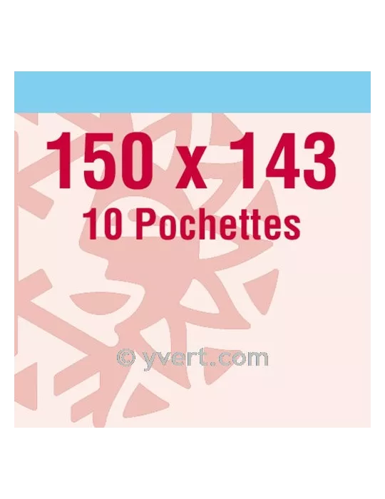 Pochettes simple soudure - Lxh:150x143mm (Fond transparent) (D)