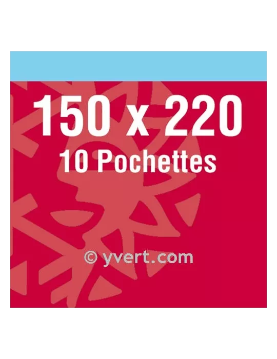 Pochettes simple soudure - Lxh:150x220mm (Fond noir) (D)