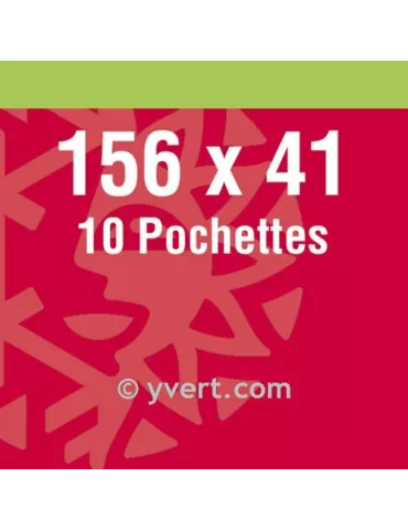 Pochettes simple soudure - Lxh:156x41mm (Fond noir)