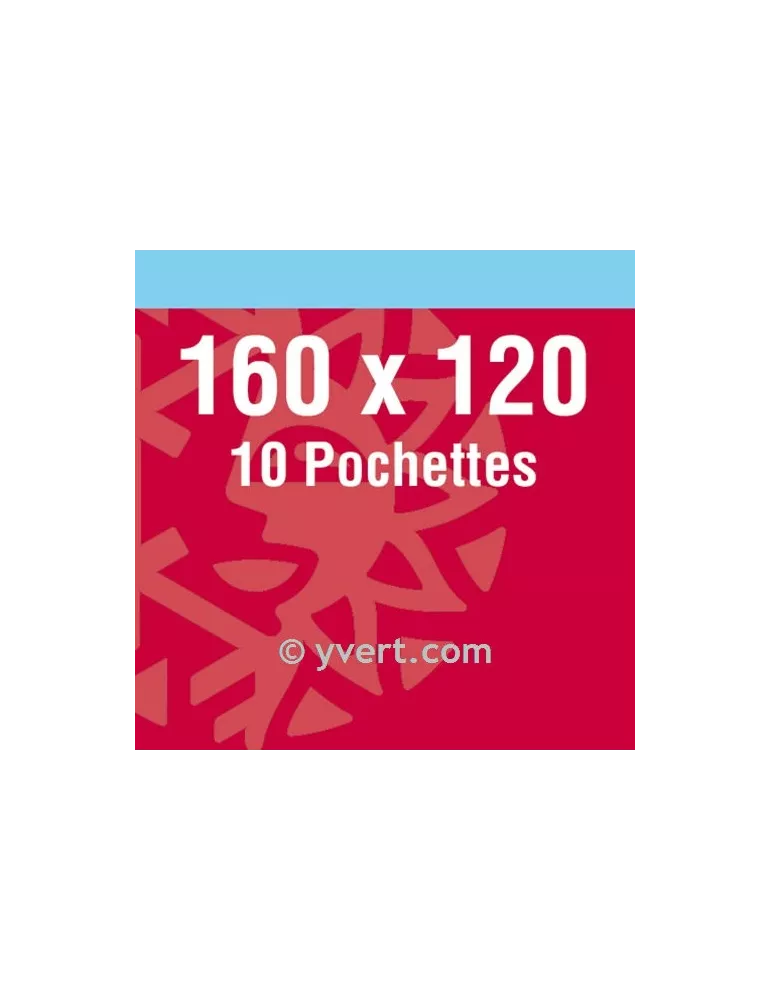 Pochettes simple soudure - Lxh:160x120mm (Fond noir) (D)