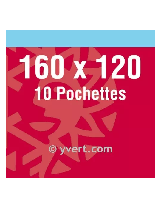 Pochettes simple soudure - Lxh:160x120mm (Fond noir) (D)