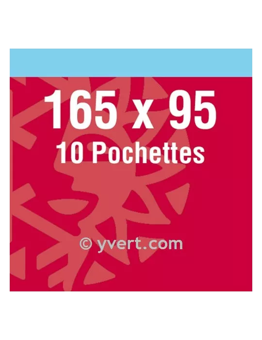 Pochettes simple soudure - Lxh:165x95mm (Fond noir)