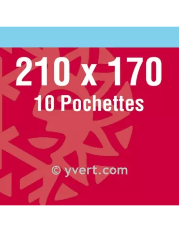 Pochettes simple soudure - Lxh:210x170mm (Fond noir) (D)