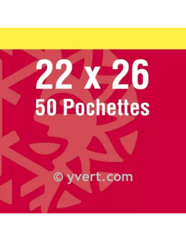 Pochettes simple soudure - Lxh:22x26mm (Fond noir)