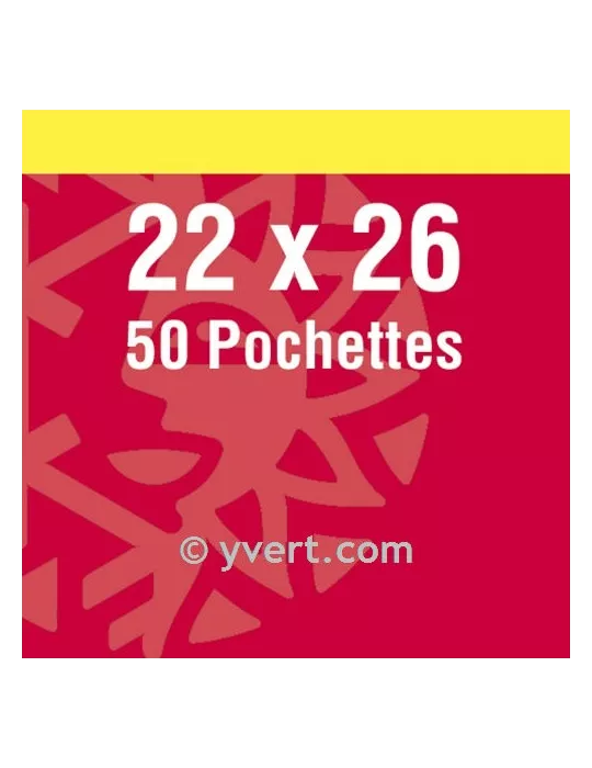 Pochettes simple soudure - Lxh:22x26mm (Fond noir)