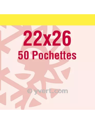 Pochettes simple soudure - Lxh:22x26mm (Fond transparent)