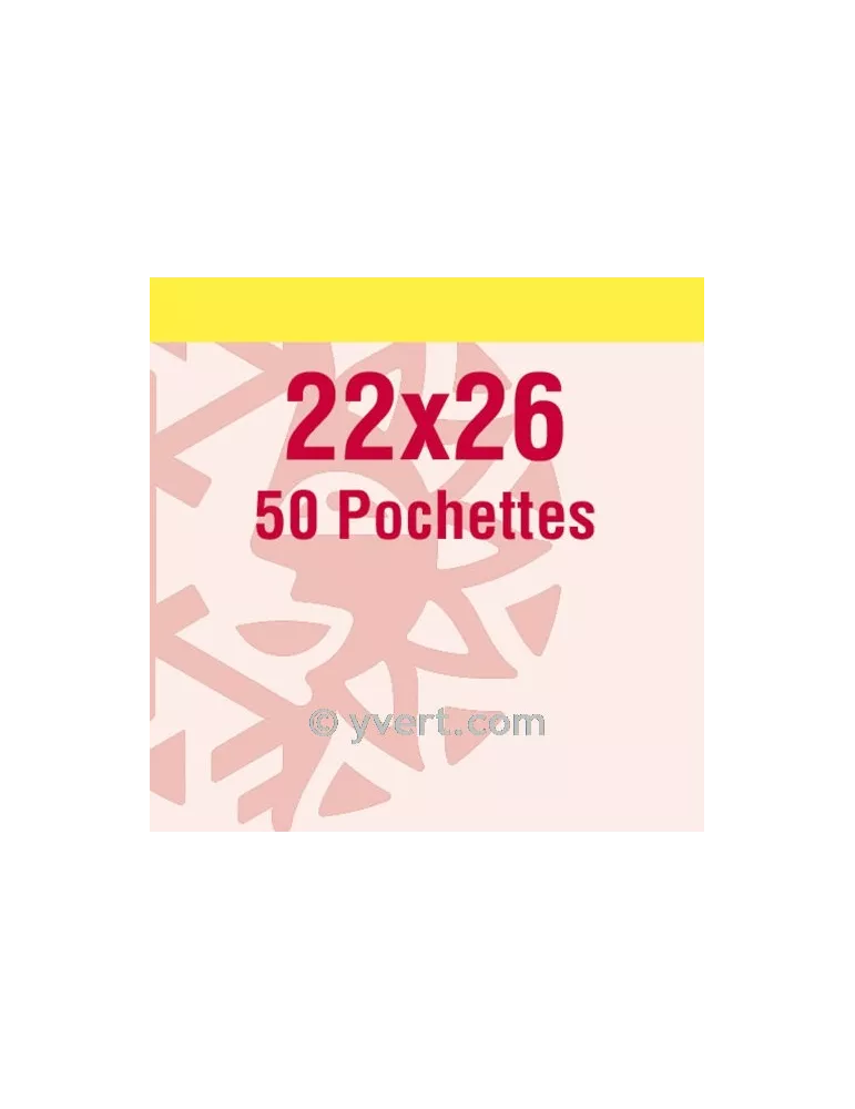 Pochettes simple soudure - Lxh:22x26mm (Fond transparent)