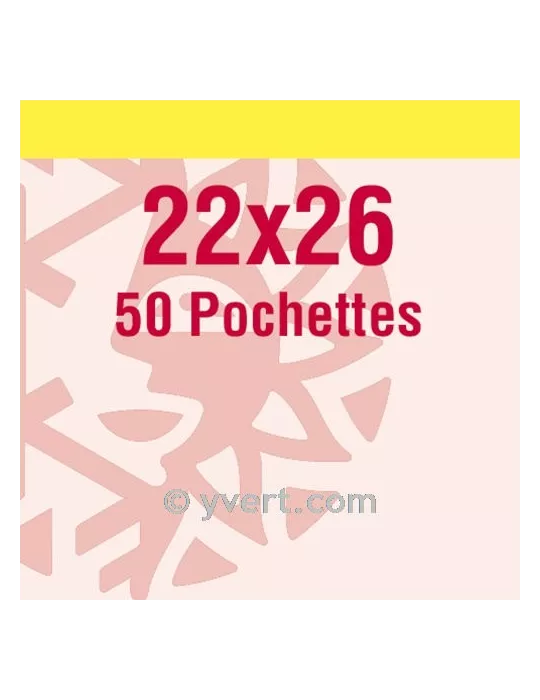 Pochettes simple soudure - Lxh:22x26mm (Fond transparent)