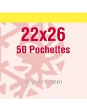 Pochettes simple soudure - Lxh:22x26mm (Fond transparent)