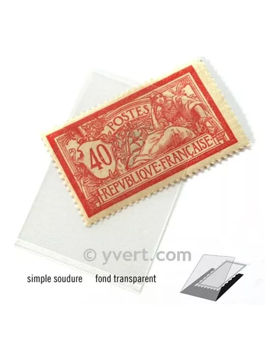 Pochettes simple soudure - Lxh:24x40mm (Fond transparent)