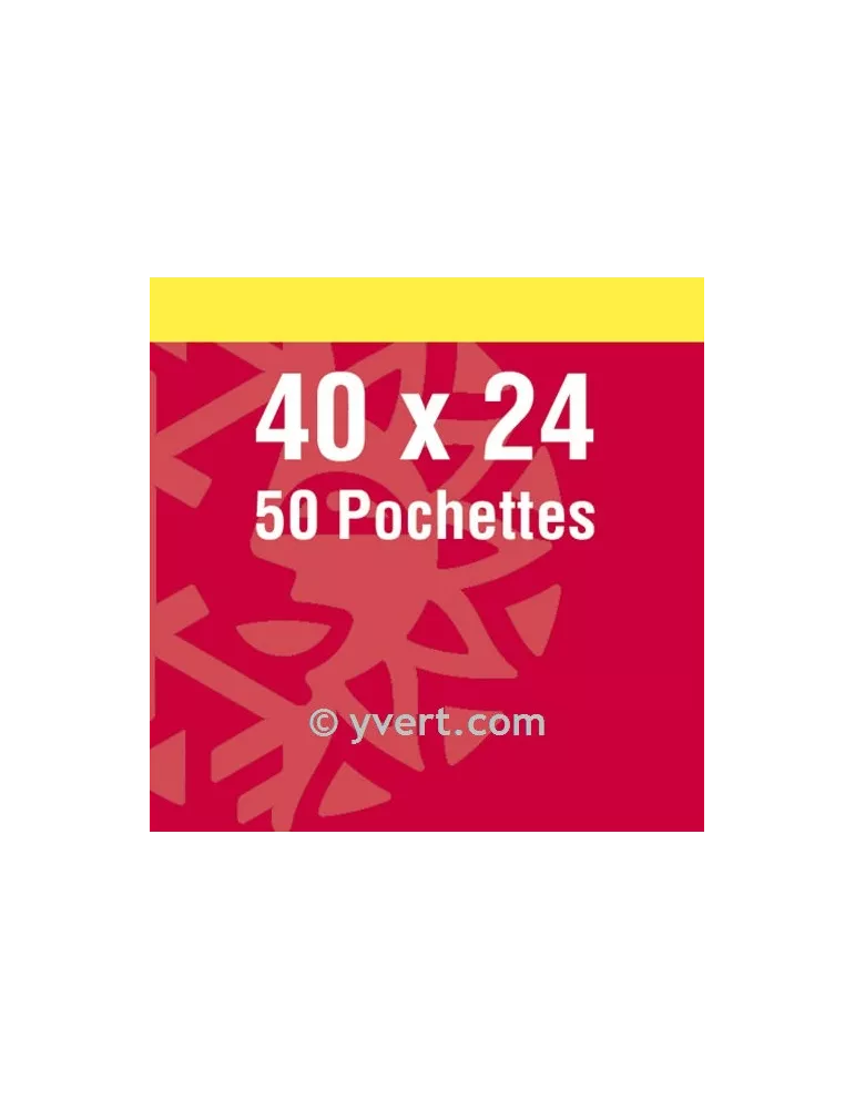 Pochettes simple soudure - Lxh:40x24mm (Fond noir)