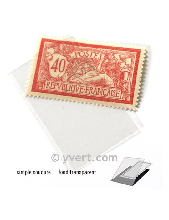 Pochettes simple soudure - Lxh:40x24mm (Fond transparent)