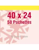Pochettes simple soudure - Lxh:40x24mm (Fond transparent)
