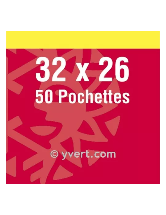 Pochettes simple soudure - Lxh:32x26mm (Fond noir)