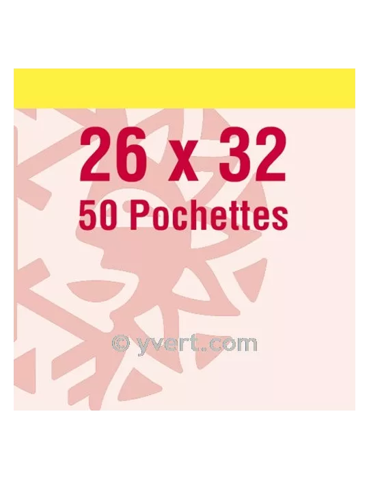 Pochettes simple soudure - Lxh:26x32mm (Fond transparent)