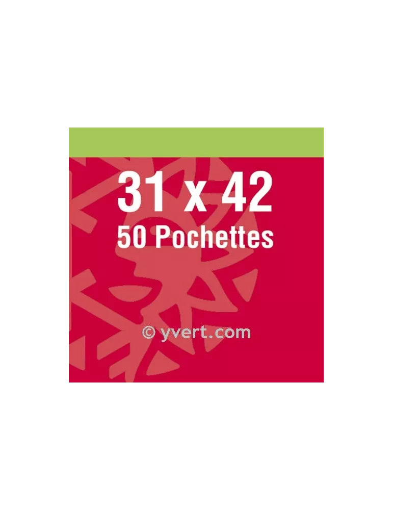 Pochettes simple soudure - Lxh:31x42mm (Fond noir)