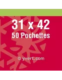 Pochettes simple soudure - Lxh:31x42mm (Fond noir)