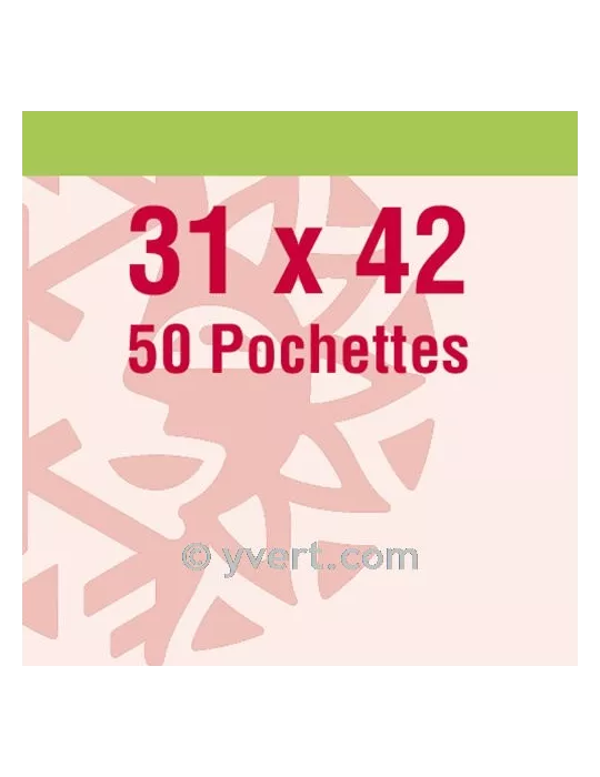 Pochettes simple soudure - Lxh:31x42mm (Fond transparent)