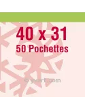 Pochettes simple soudure - Lxh:40x31mm (Fond transparent)