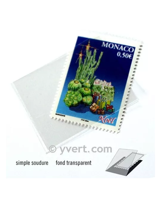 Pochettes simple soudure - Lxh:31x40mm (Fond transparent)