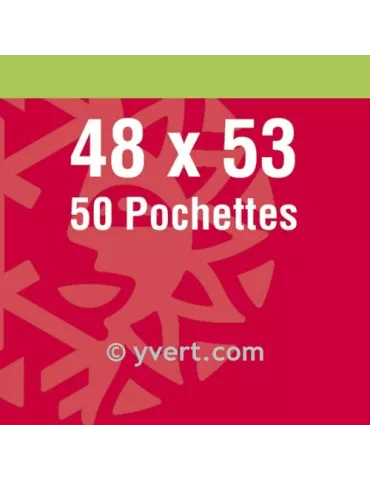 Pochettes simple soudure - Lxh:48x53mm (Fond noir)