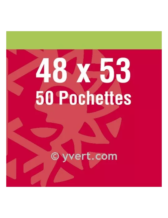 Pochettes simple soudure - Lxh:48x53mm (Fond noir)