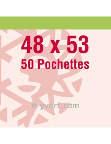 Pochettes simple soudure - Lxh:48x53mm (Fond transparent)