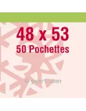 Pochettes simple soudure - Lxh:48x53mm (Fond transparent)