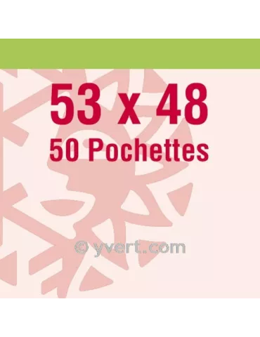 Pochettes simple soudure - Lxh:53x48mm (Fond transparent)