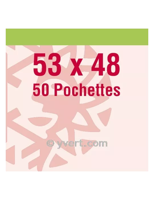Pochettes simple soudure - Lxh:53x48mm (Fond transparent)