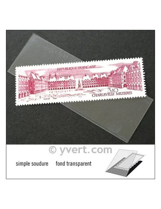 Pochettes simple soudure - Lxh:84x26mm (Fond transparent)