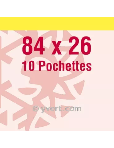 Pochettes simple soudure - Lxh:84x26mm (Fond transparent)