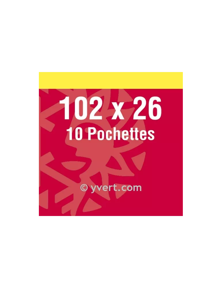 Pochettes simple soudure - Lxh:102x26mm (Fond noir)