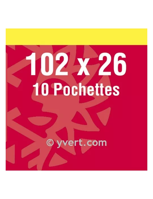 Pochettes simple soudure - Lxh:102x26mm (Fond noir)