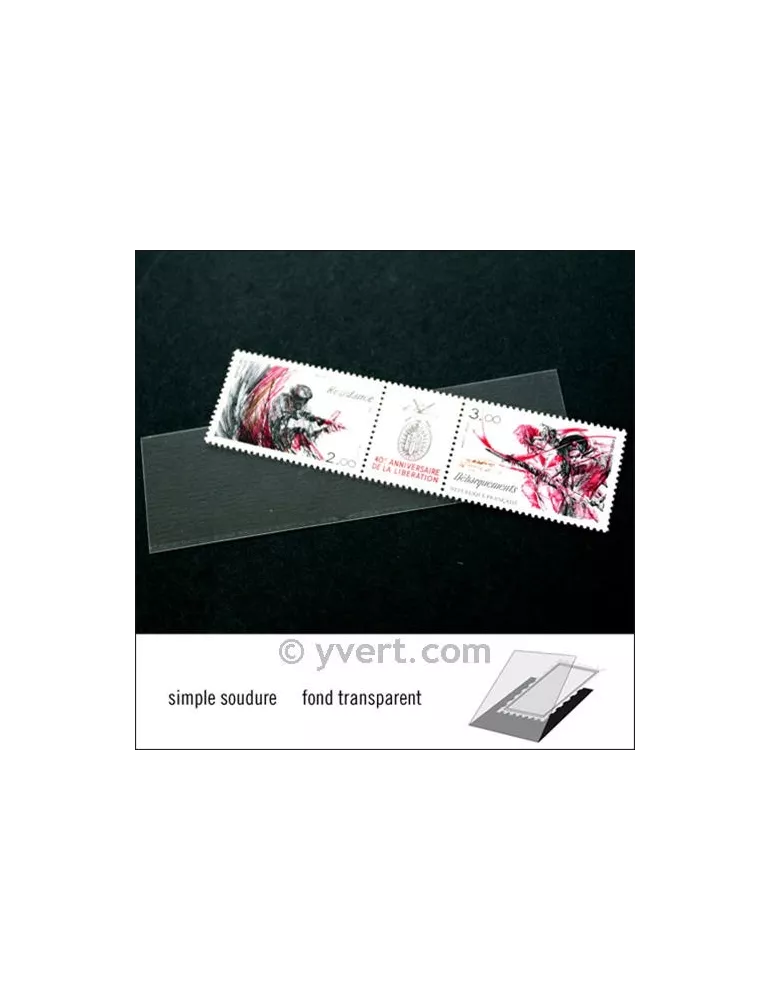 Pochettes simple soudure - Lxh:102x26mm (Fond transparent)