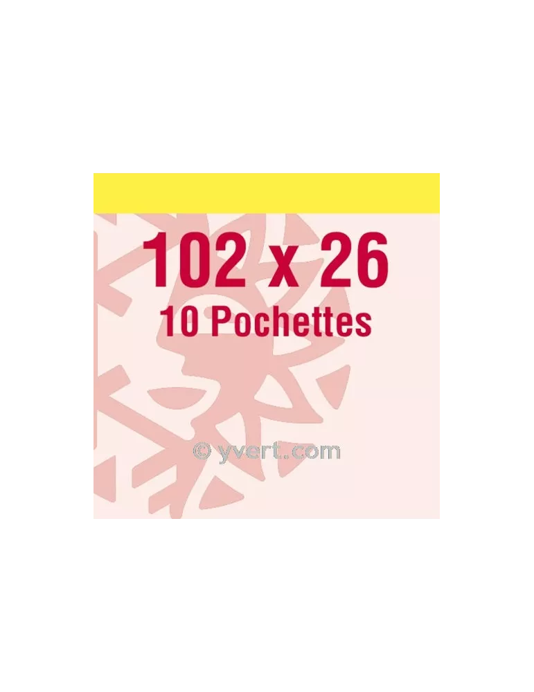 Pochettes simple soudure - Lxh:102x26mm (Fond transparent)